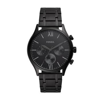 推荐Fossil Men's Fenmore Multifunction, Black-Tone Stainless Steel Watch商品