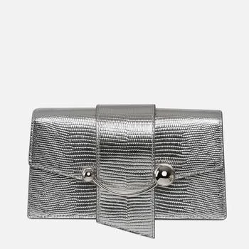 推荐Strathberry Crescent On A Chain Metallic Lizard Clutch Bag商品