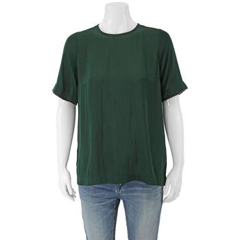 推荐Essentiel Ladies Green Crewneck T-shirt, BRand Size 34 (US Size 0)商品