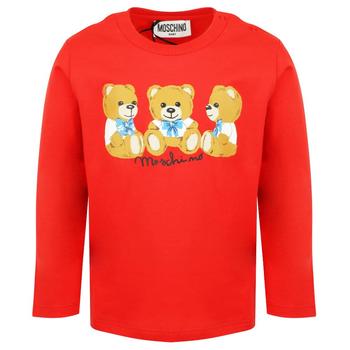 推荐Red Long Sleeve Three Teddy Baby T Shirt商品