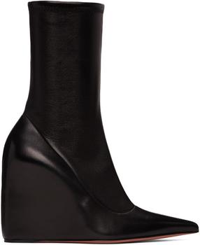 amina muaddi是什么牌子, Amina Muaddi | Black Nappa Danielle Boots商品图片 5.7折