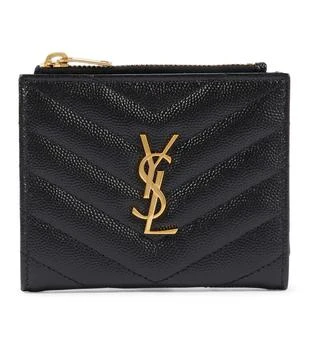 Yves Saint Laurent | Monogram zipped leather wallet 
