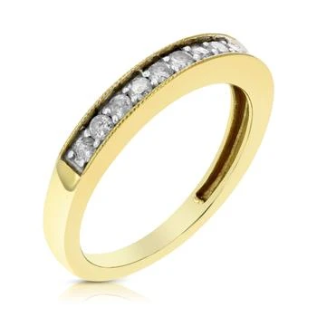 Vir Jewels | 1/2 cttw Diamond Wedding Band 10K Yellow Gold Round Prong Set Milgrain,商家Premium Outlets,价格¥3278