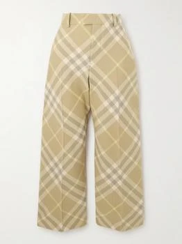 Burberry | 格纹羊毛九分直筒裤,商家NET-A-PORTER,价格¥11287