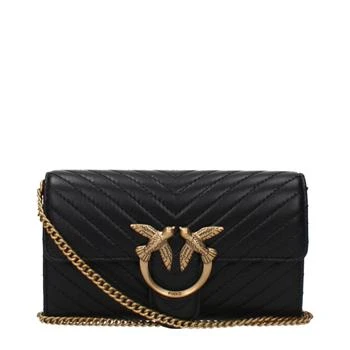 PINKO | PINKO Black Leather Clutch Bags,商家Siebentaschen,价格¥1634