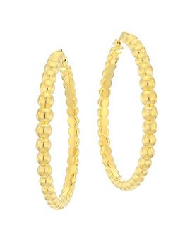商品Roberto Coin | 18K Yellow Gold Beaded Hoop Earrings,商家Saks Fifth Avenue,价格¥16990图片