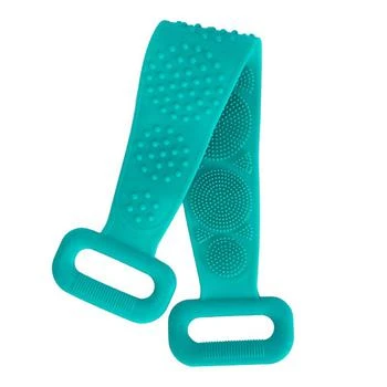 Fresh Fab Finds | Exfoliating Silicone Body Scrubber Belt With Massage Dots Shower Strap Brush With Adhesive Hook Green,商家Verishop,价格¥151