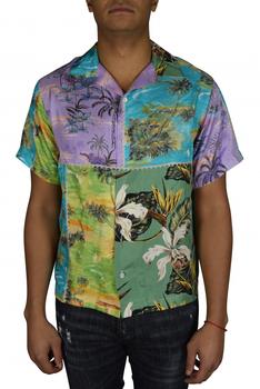 amiri衬衫真假, AMIRI | Luxury Shirt For Men   Amiri Tropical Patchwork Shirt商品图片 9折