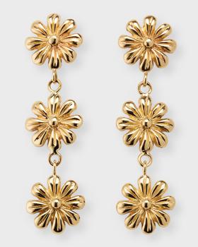 商品POPPY FINCH | 14k Yellow Gold Triple Daisy Earrings,商家Neiman Marcus,价格¥7939图片