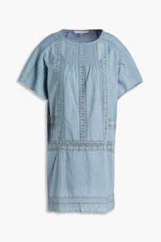 VANESSA BRUNO是什么牌子, VANESSA BRUNO | Crocheted lace-trimmed cotton-voile mini dress商品图片 4.4折