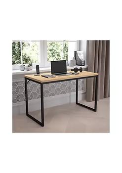 商品Tiverton Industrial Modern Desk - Commercial Grade Office Computer Desk and Home Office Desk - 47" Long (Maple/Black)图片
