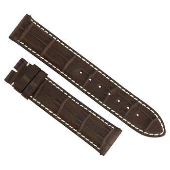 商品Matte Dark Brown Alligator Leather Strap图片