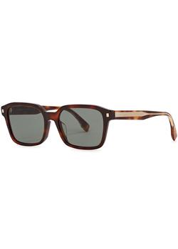 墨镜fendi, Fendi | Tortoiseshell rectangle-frame sunglasses商品图片 