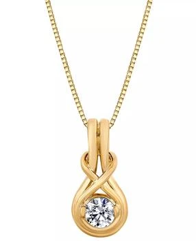 Sirena | Diamond Knot 18" Pendant Necklace (1/4 ct. t.w.) in 14k Gold,商家Macy's,价格¥14954