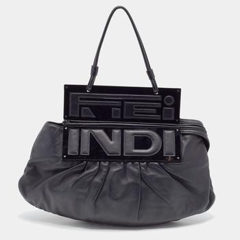 推荐Fendi Black Leather To You Clutch Bag商品