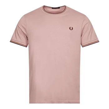 推荐Fred Perry Twin Tipped T-Shirt - Dusty Rose Pink商品