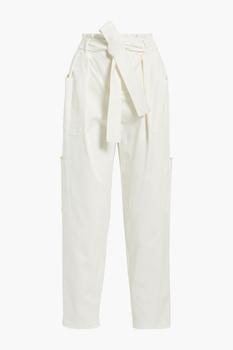 RED Valentino | Belted cotton-blend twill tapered pants商品图片,4.3折