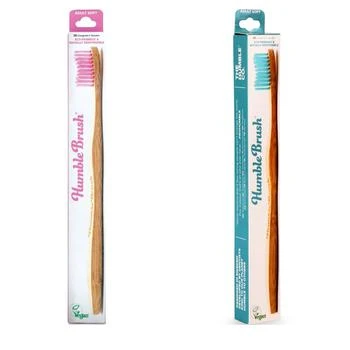 The Humble Co | Pack of 2 soft bamboo toothbrush in pink and blue,商家BAMBINIFASHION,价格¥120