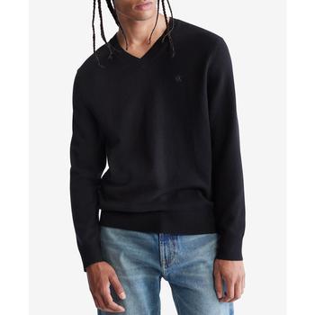 Men's Regular-Fit Merino Wool V-Neck Sweater product img