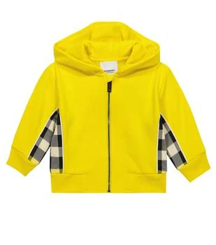Burberry | Baby checked cotton zip-up hoodie 