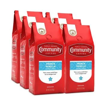 Community Coffee | French Vanilla Medium Roast Premium Ground Coffee, 12 Oz - 6 Pack,商家Macy's,价格¥458