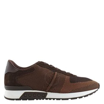 Tod's | Men's Dark Brown Leather and Mesh Running Sneakers,商家Jomashop,价格¥1074