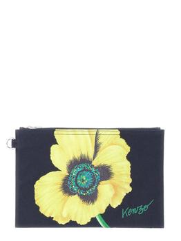 Kenzo | Kenzo Poppy Floral Printed Zipped Large Clutch Bag商品图片,7折
