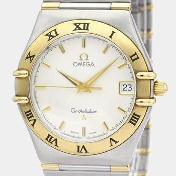 推荐Omega Silver 18K Yellow Gold And Stainless Steel Constellation 1312.30 Men's Wristwatch 33 mm商品
