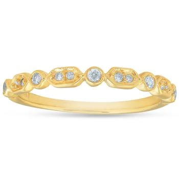 Pompeii3 | 【缺钻】1/6ct Diamond Wedding Ring 14k Yellow Gold,商家品牌清仓区,价格¥1316