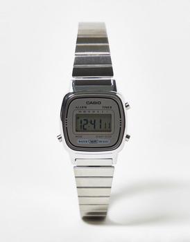 推荐Casio mini digital watch in silver tone商品