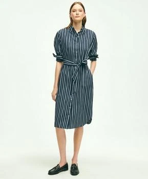 Brooks Brothers | Cotton Striped Shirt Dress 4.0折×额外7.5折, 额外七五折