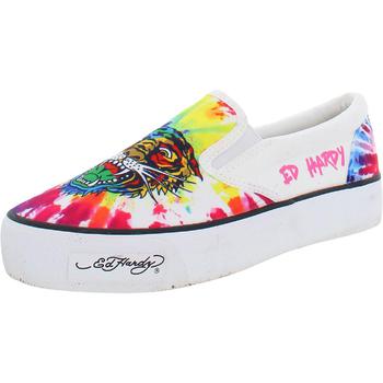 推荐Ed Hardy Poppy Women's Printed Canvas Casual Slip On Sneakers商品