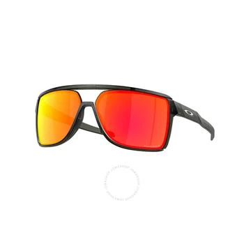 推荐Castel Prizm Ruby Rectangular Men's Sunglasses OO9147 914705 63商品