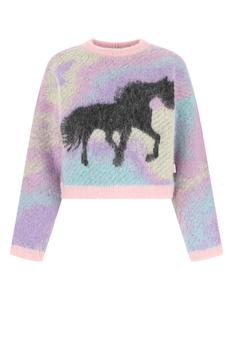 罗意威t恤上海, Loewe | Embroidered stretch mohair blend sweater  Printed Loewe Donna商品图片 5折