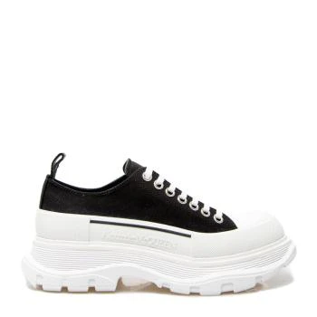 Alexander McQueen | ALEXANDER MCQUEEN 亚历山大·麦昆 Tread Slick Lace Up 帆布拼色低帮厚底休闲男士运动鞋 604257-W4L32-1070 包邮包税