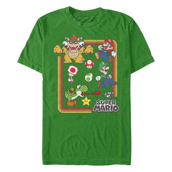 Nintendo | Nintendo Men's Super Mario Retro Group Playing Short Sleeve T-Shirt商品图片,独家减免邮费
