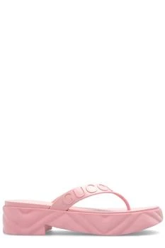 Gucci | Gucci Logo Detail Platform Sandals 8.4折