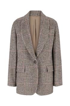 brunello cucinelli jacket, Brunello Cucinelli | Brunello Cucinelli Checked Single-Breasted Jacket商品图片 8.1折