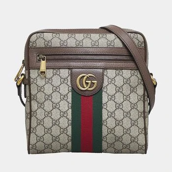 推荐Gucci Beige/Brown GG Supreme Ophidia Crossbody Bag商品