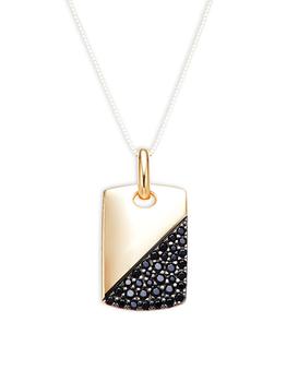 商品14K Yellow Gold & Black Spinel Pendant Necklace,商家Saks OFF 5TH,价格¥3008图片