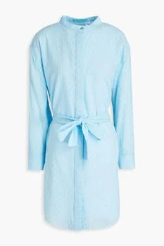 推荐Brandi belted cotton-jacquard mini dress商品