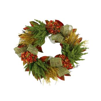 商品Fall Wreath w/ Hydrangea and Heather,商家Premium Outlets,价格¥730图片