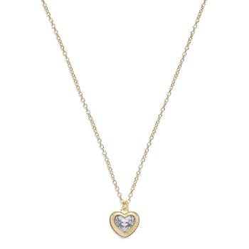 Coach | Faux Stone Heart Pendant Necklace商品图片,