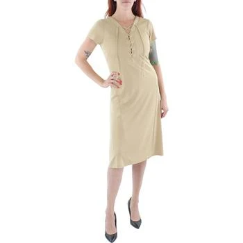 Ralph Lauren | Lauren Ralph Lauren Womens Jersey Lace-Up Midi Dress 1.2折