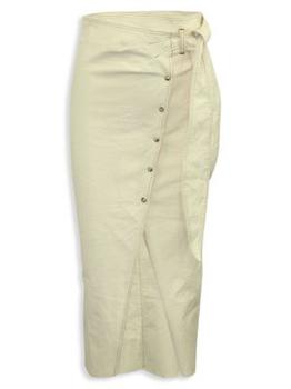 推荐Nanushka Opal Wrap Skirt In Cream Cotton Denim商品
