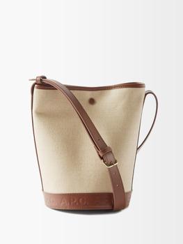 A.P.C.水桶包, A.P.C. | Helene leather-trim canvas bucket bag商品图片 满$220享8.5折, 满折