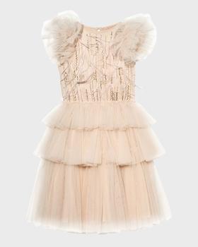 推荐Girl's Marigold Sequin Tiered Tutu Dress, Size 2-11商品