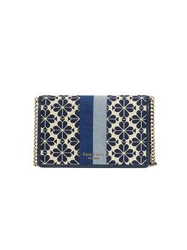 kate spade bag链条包, Kate Spade | Spade Flower Jacquard Stripe Wallet-On-Chain商品图片 