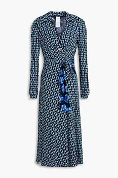 Diane von Furstenberg | Phoenix reversible printed stretch-mesh midi wrap dress 5.4折