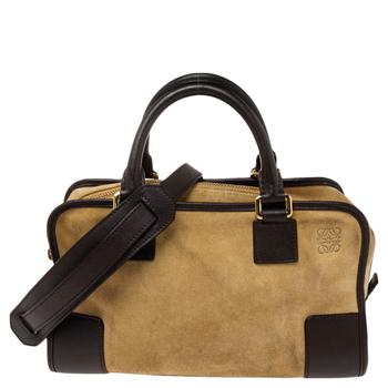 Loewe, [二手商品] Loewe | Loewe Cream/Dark Brown Suede and Leather Amazona 28 Bag商品图片 6.3折, 满1件减$100, 满减